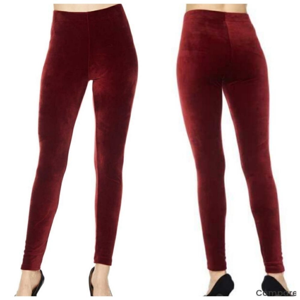 Red Velour Leggings